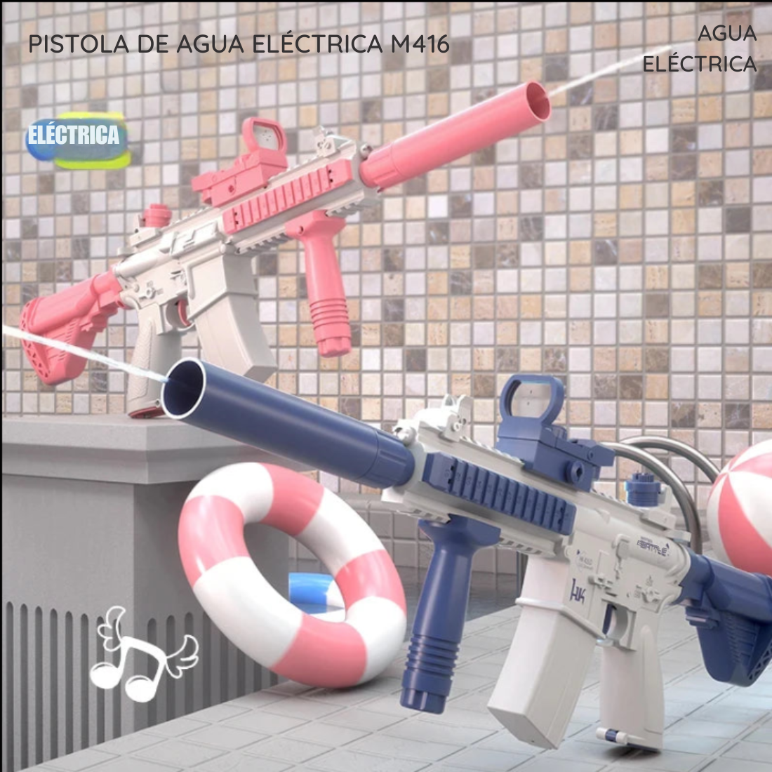 pistola electria Summer Blasters Azul y Rosa