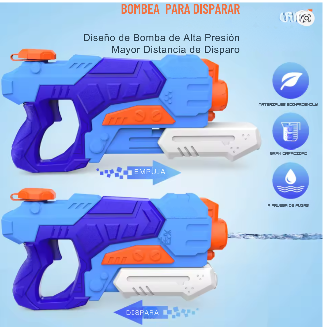 Pack de Pistolas de Agua de Juguete