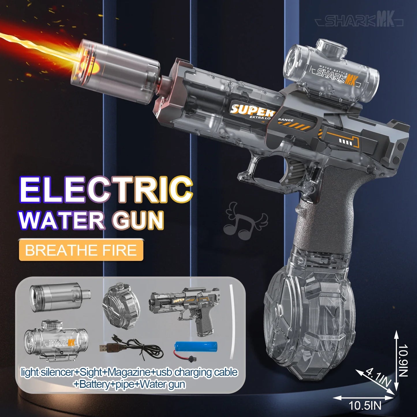 Pistola de Agua Eléctrica LED